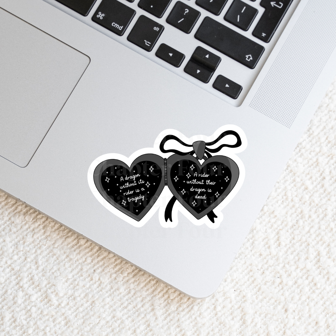A Dragon + A Rider Locket Sticker