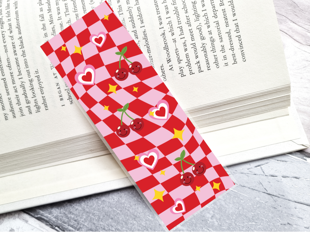 Checkered Cherries Bookmark