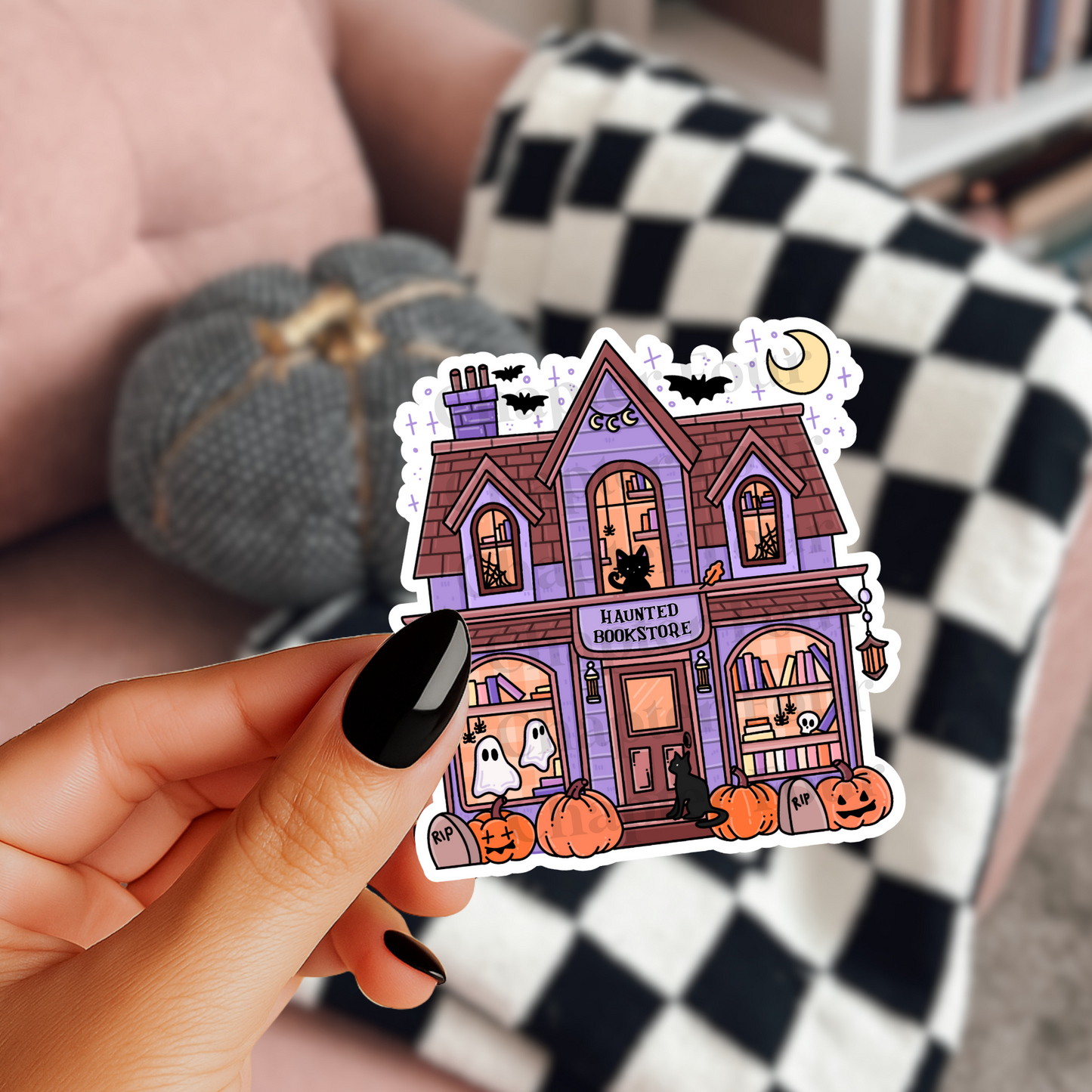Haunted Bookstore Sticker