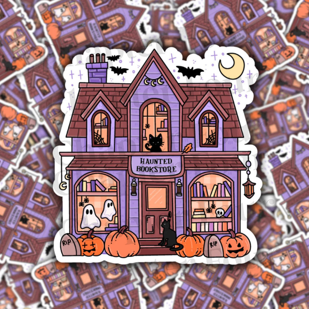 Haunted Bookstore Sticker