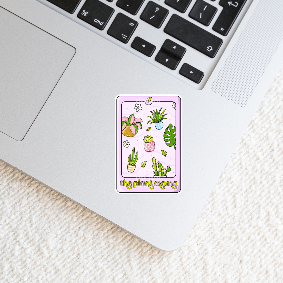 The Plant Mama Tarot Card Sticker