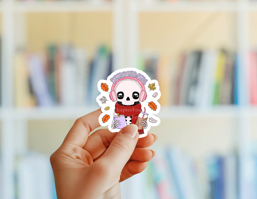 Ready For Fall Skeleton Sticker