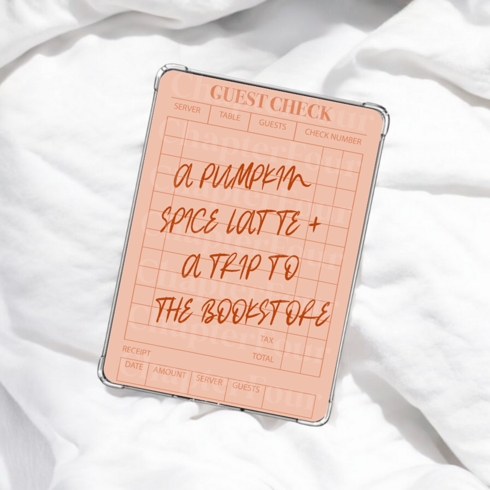 A Pumpkin Spice Latte & A Trip To The Bookstore E-Reader Insert