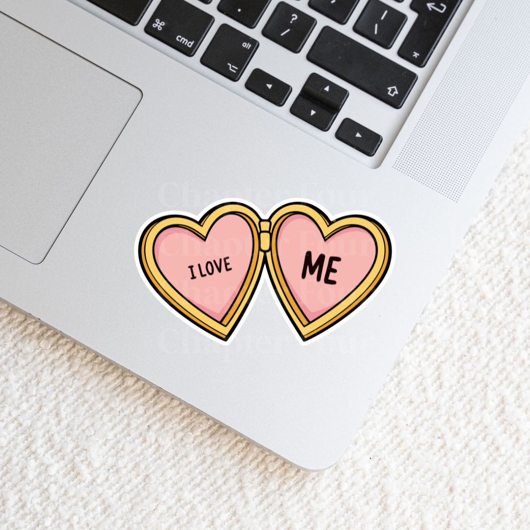 I Love Me Heart Locket Sticker
