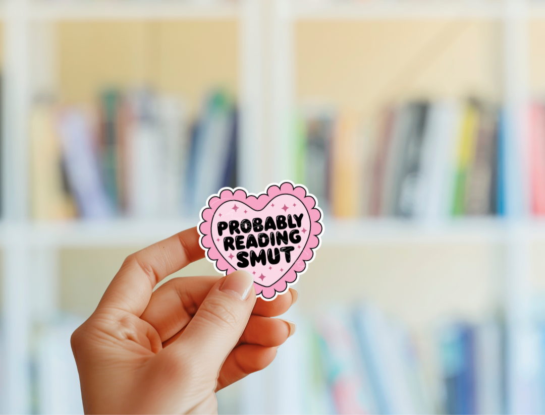 Probably Reading Smut Heart Sticker