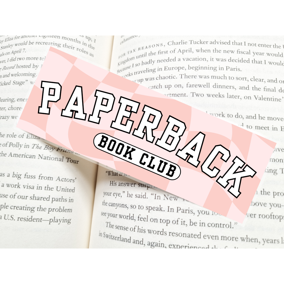 Paperback Book Club Bookmark