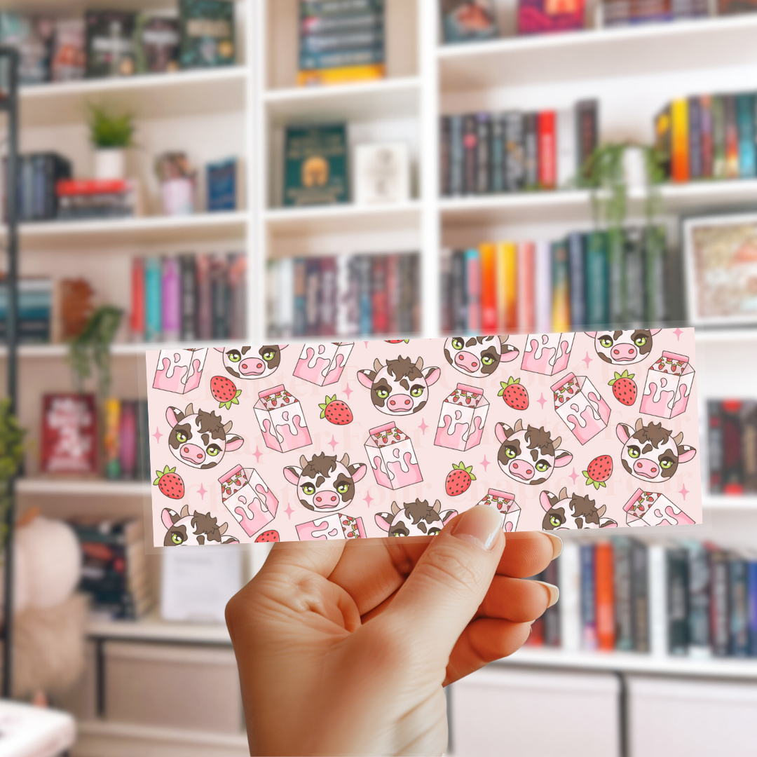 Strawberry Milk & Cows Bookmark
