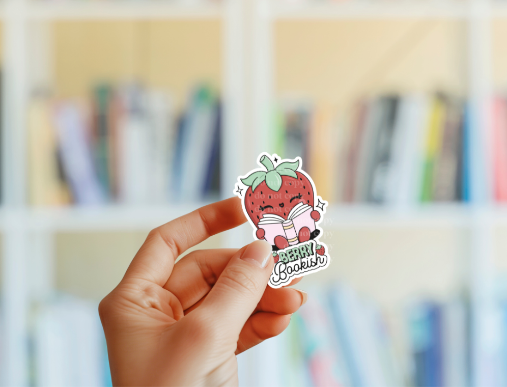 Berry Bookish Sticker