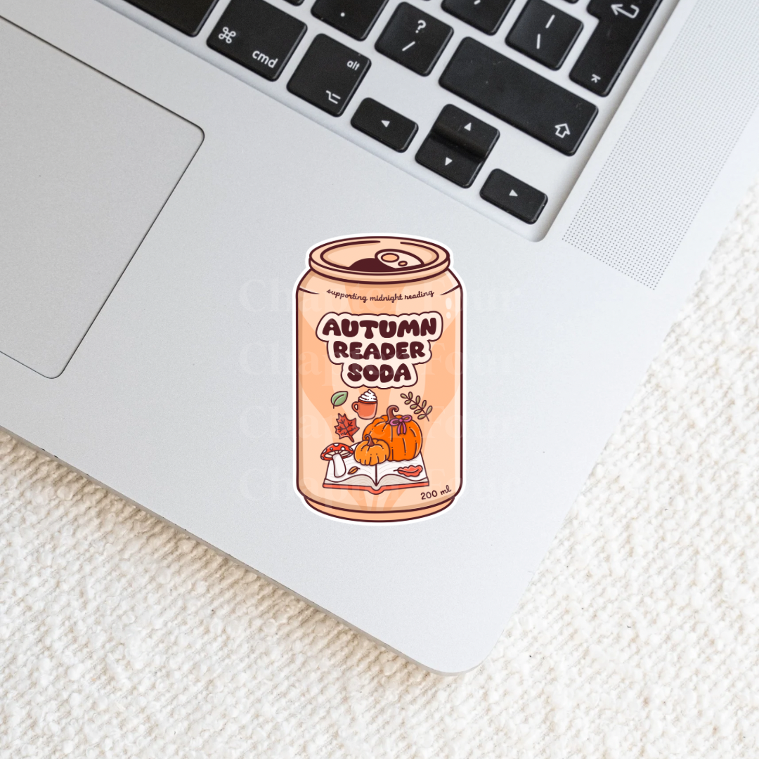 Autumn Reader Soda Sticker
