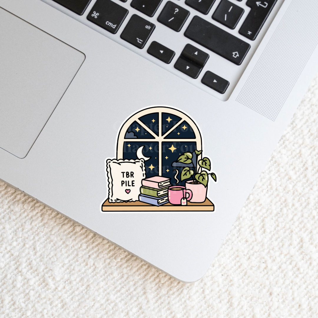Cozy Reading Window Sticker