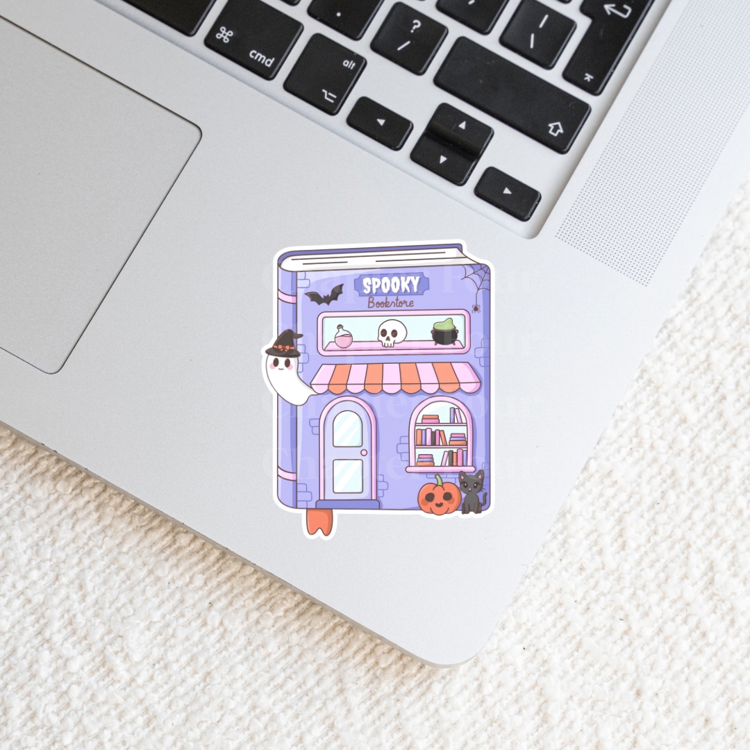 Spooky Bookstore Book Sticker