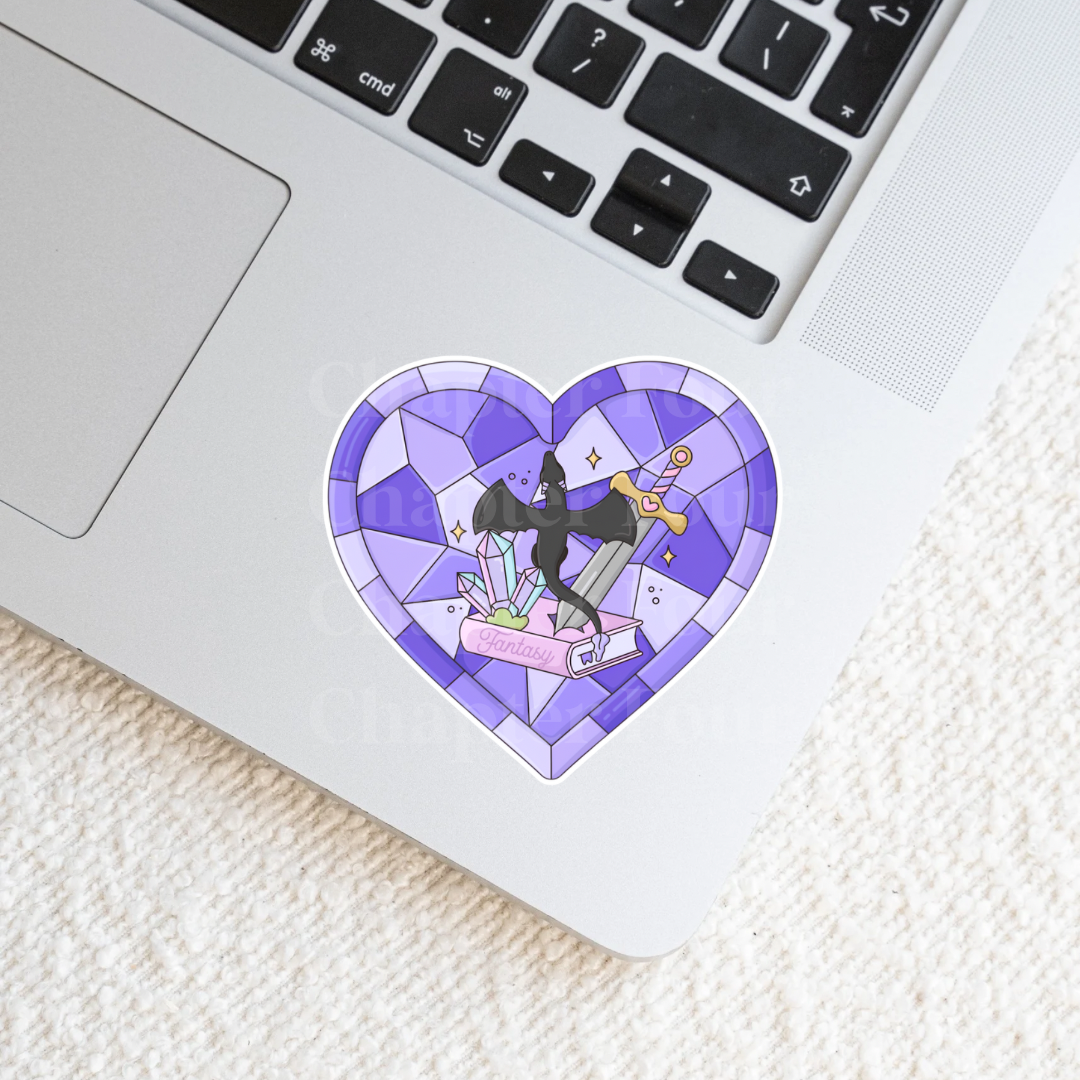 Fantasy Stained Glass Heart Sticker