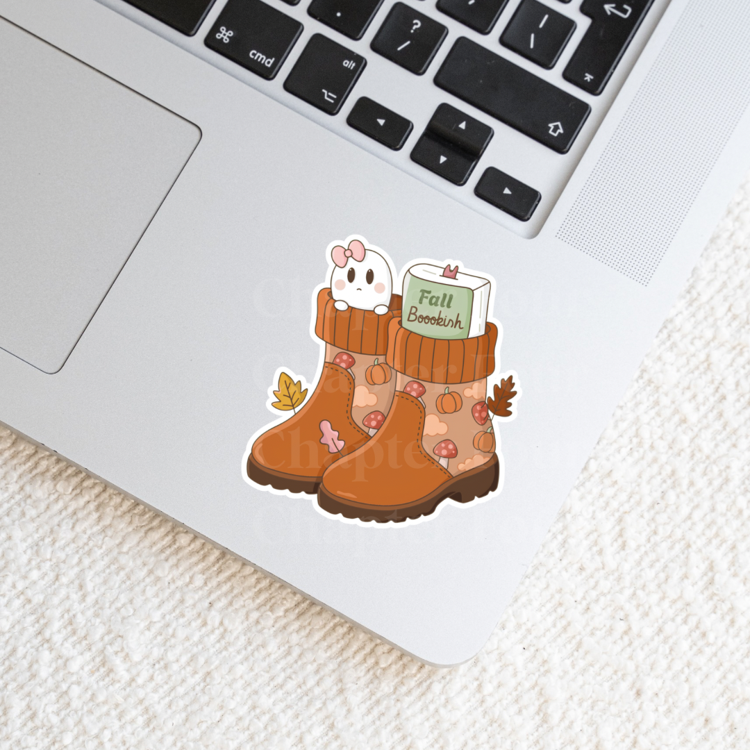 Fall Boookish Boots Sticker