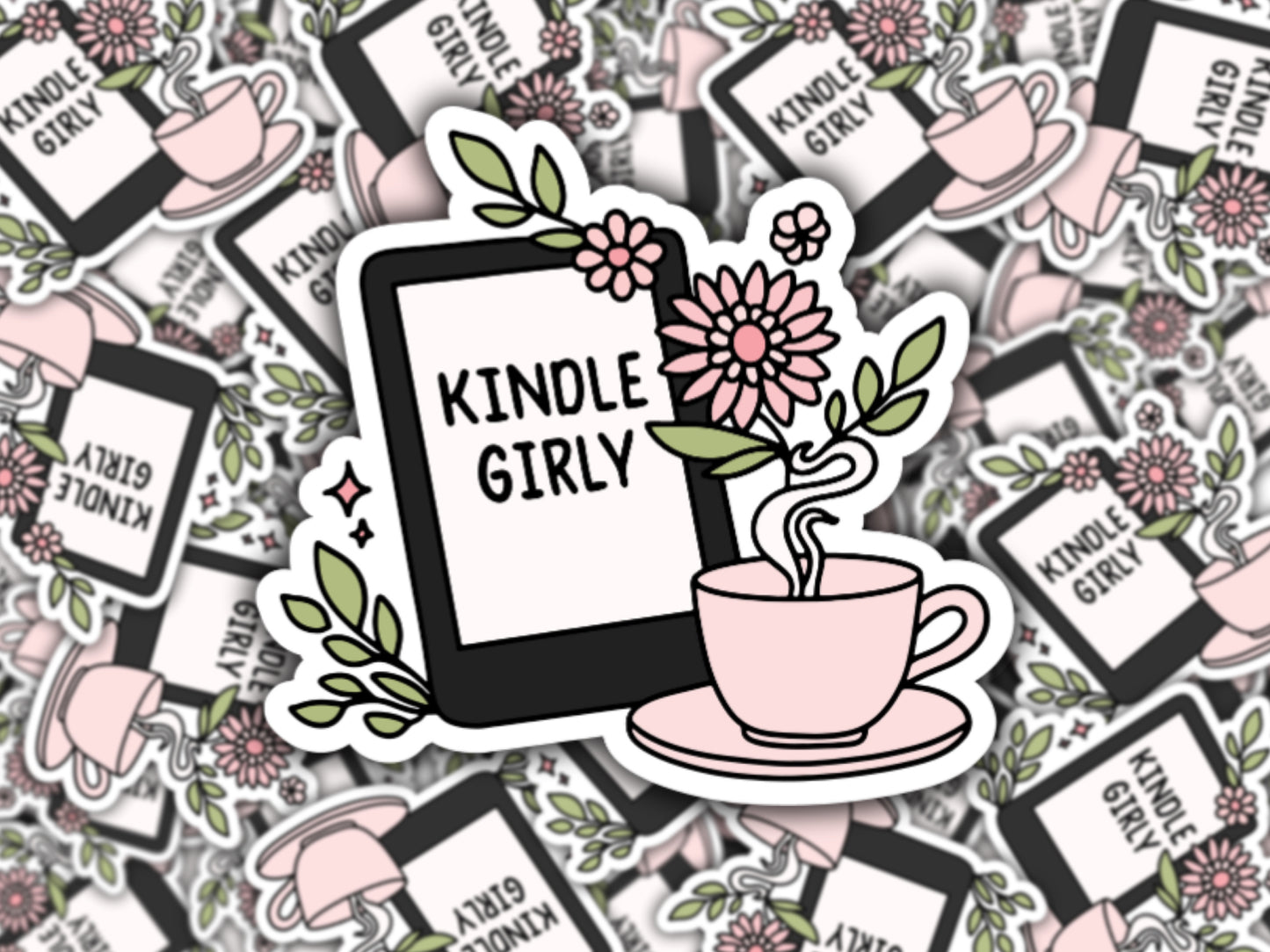Kindle Girly Sticker