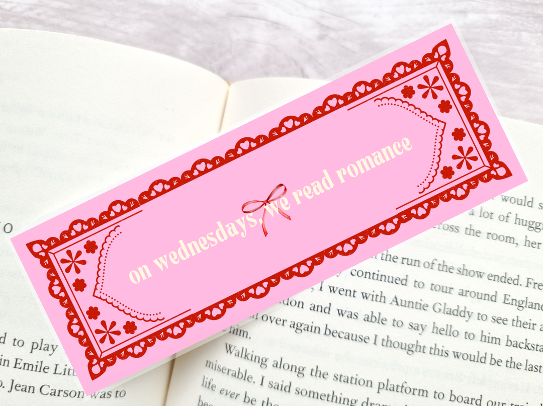 On Wednesdays, We Read Romance Bookmark