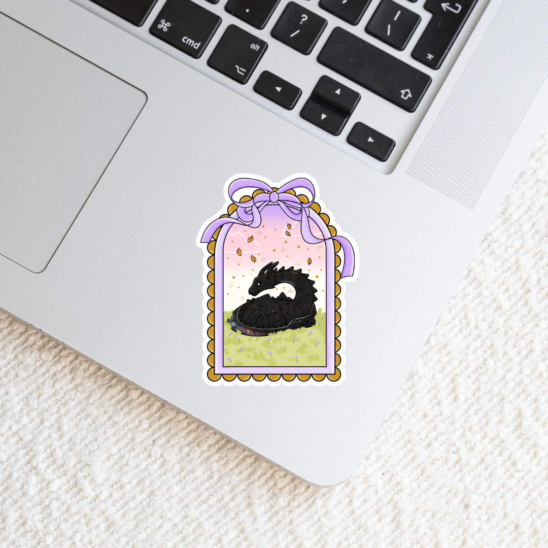 Fantasy Dragon Framed Sticker