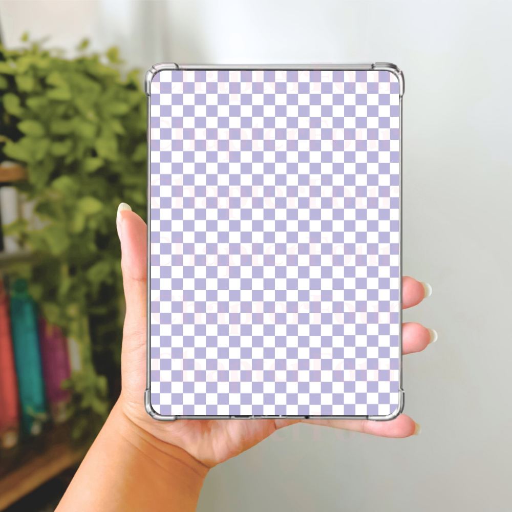 Lilac Checkered E-Reader Insert
