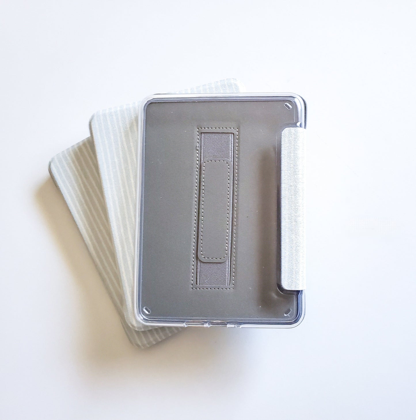 Linen Lines Clear Back Kindle Case