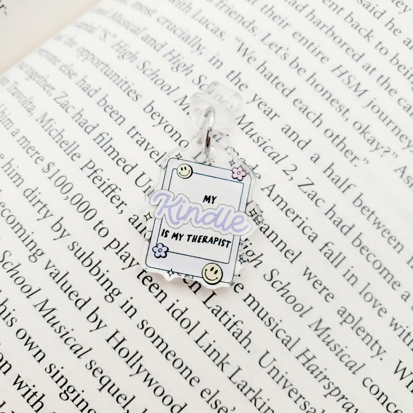 My Kindle Is My Therapist Dust Plug Charm
