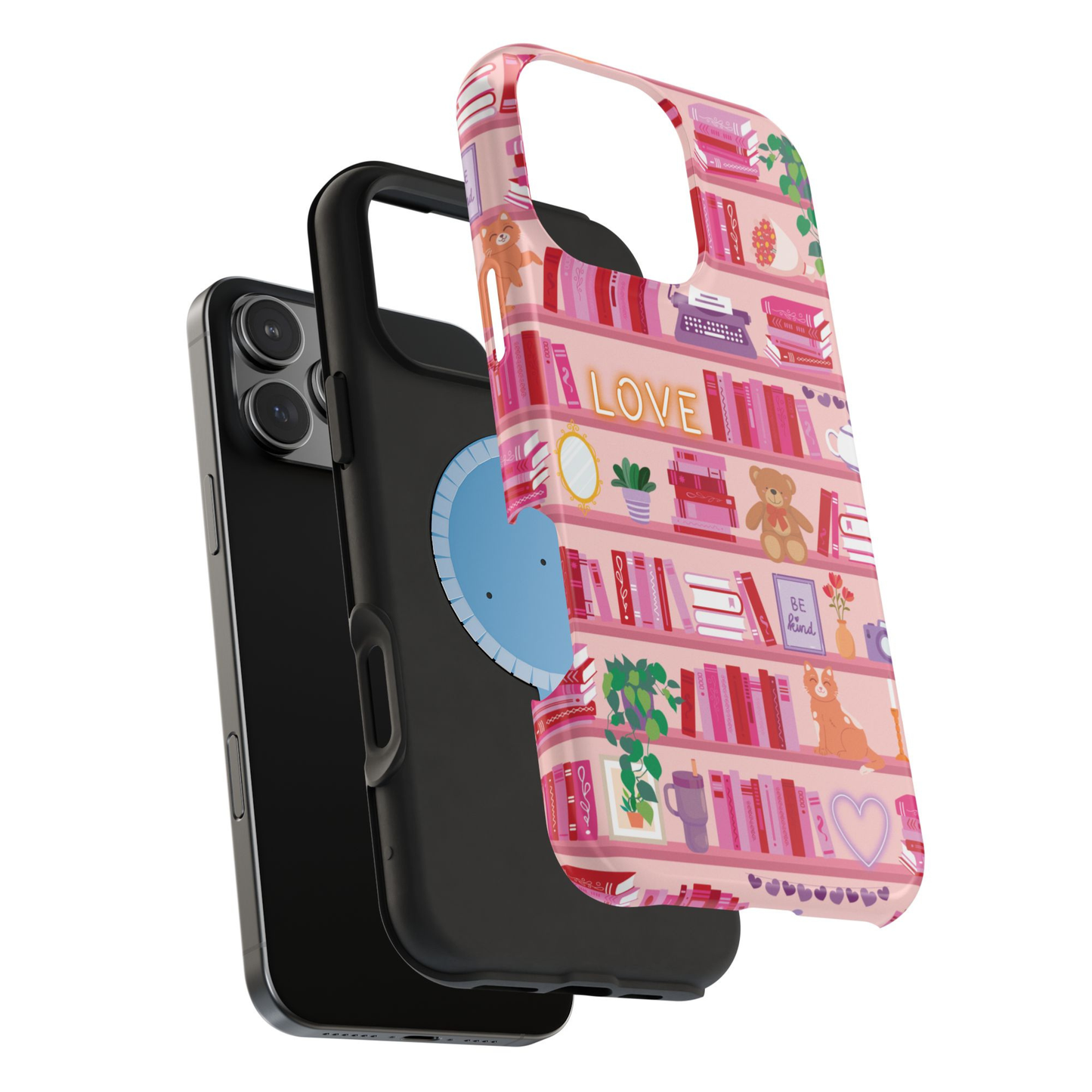 Romance Bookshelf Phone Case | Magnetic Compatible, Dual Layer Protection