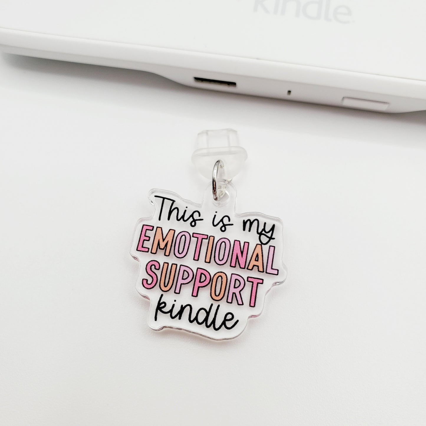 This Is My Emotional Support Kindle Dust Plug Charm