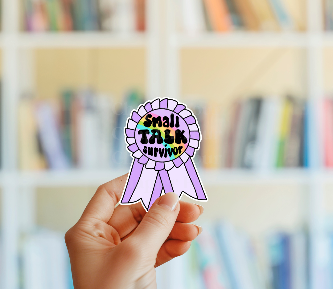 Small Talk Survivor Ribbon Sticker