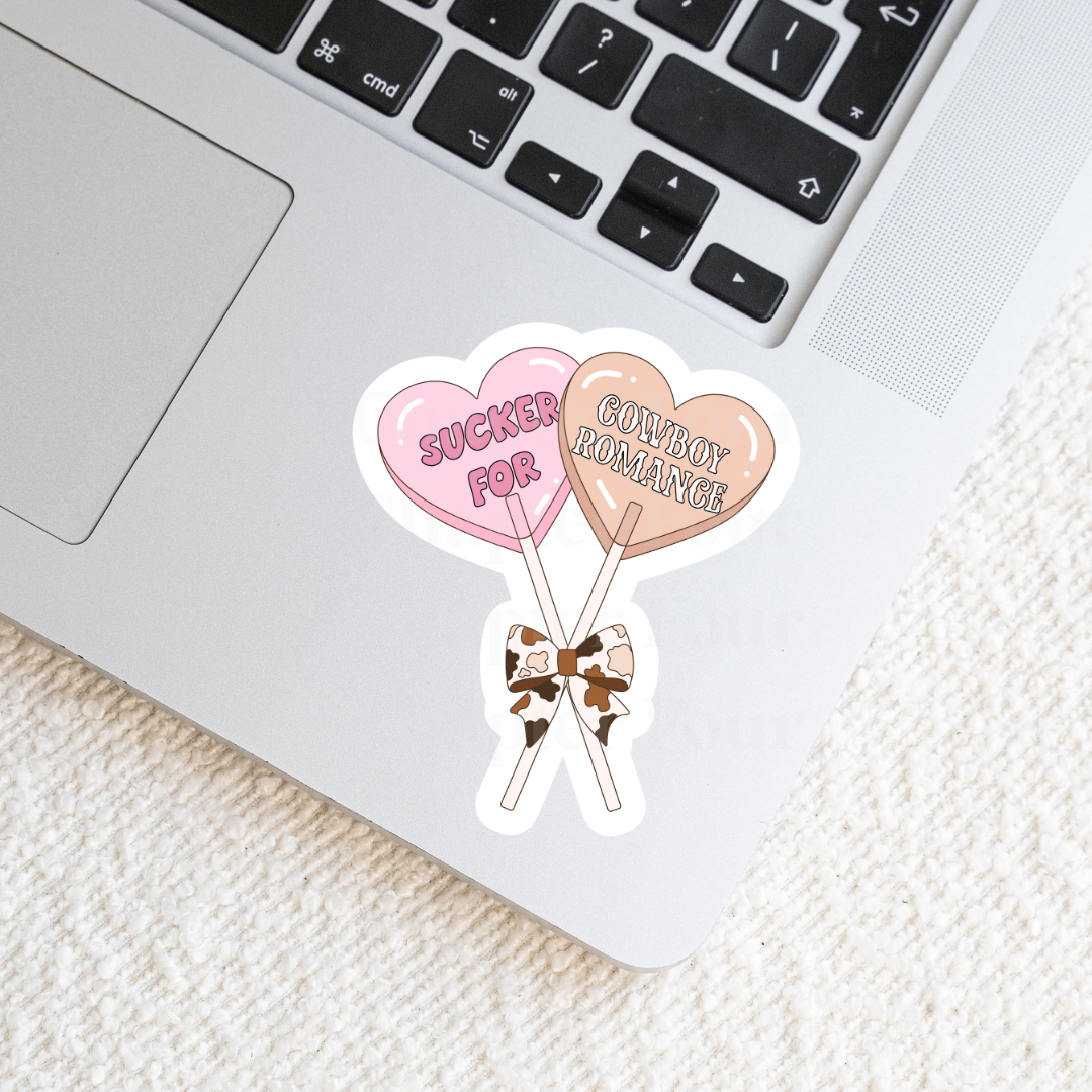 Sucker For Cowboy Romance Sticker