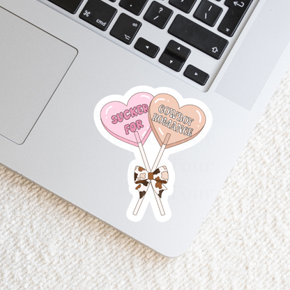 Sucker For Cowboy Romance Sticker