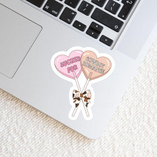 Sucker For Cowboy Romance Sticker