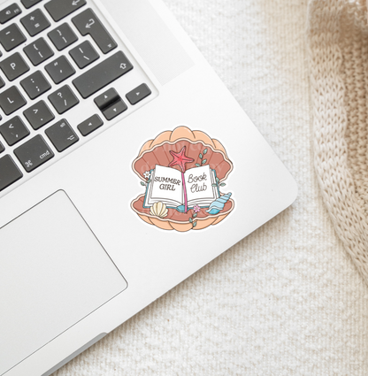 Summer Girl Book Club Seashell Sticker