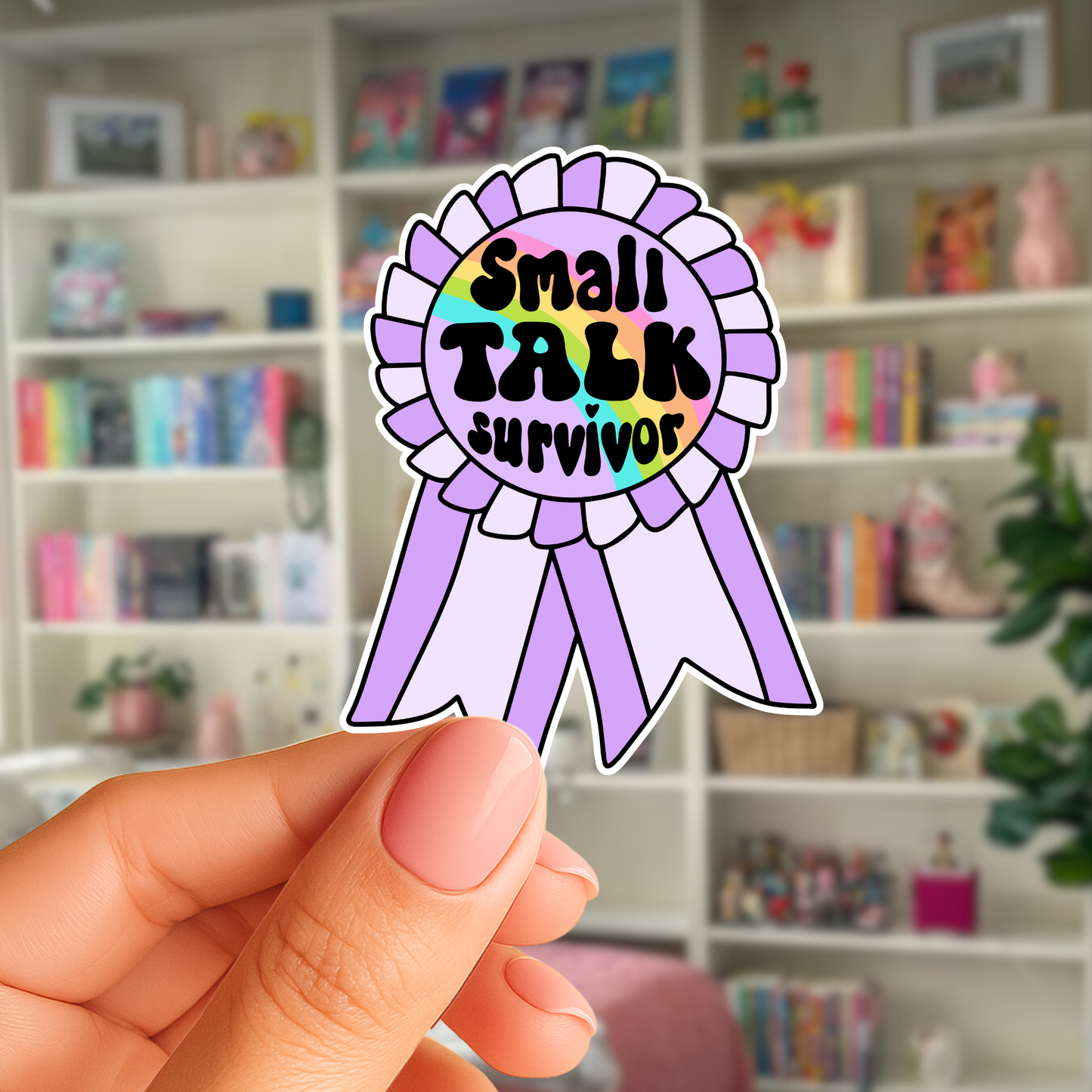 Small Talk Survivor Ribbon Sticker