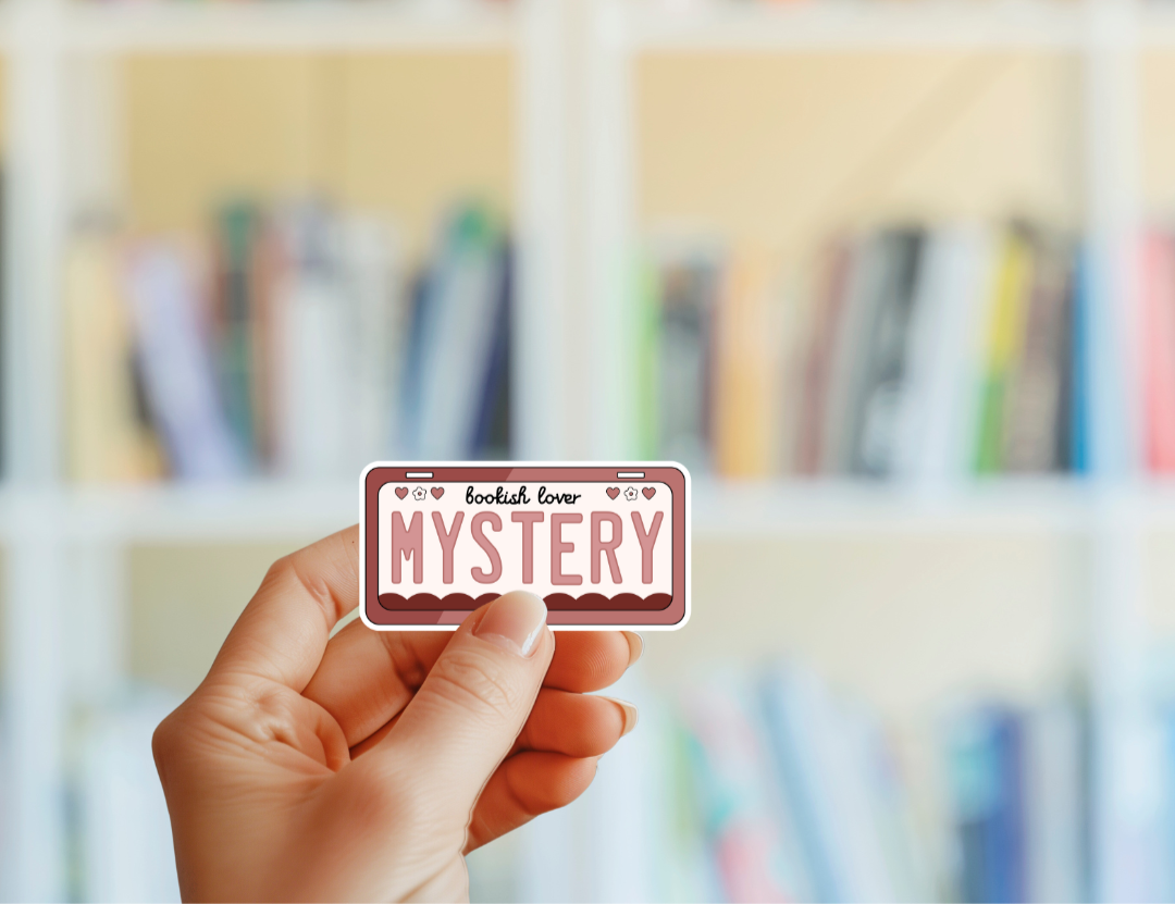 Bookish Lover Mystery Plate Sticker