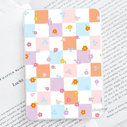 Mini Floral Checker E-Reader Insert