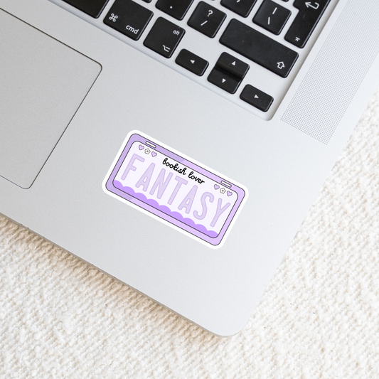 Book Lover Fantasy Plate Sticker