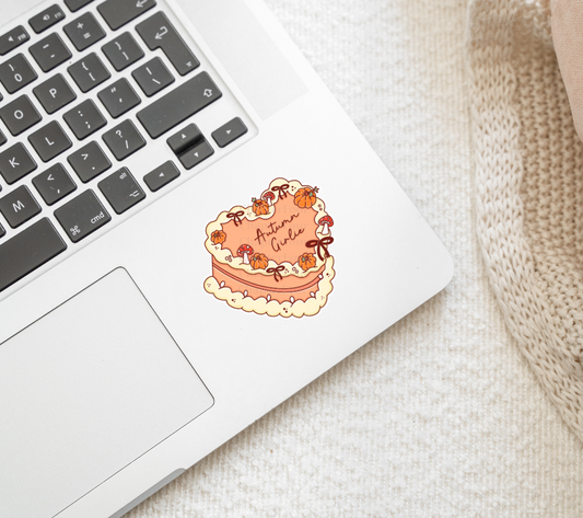 Autumn Girlie Cake Sticker