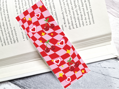 Checkered Cherries Bookmark