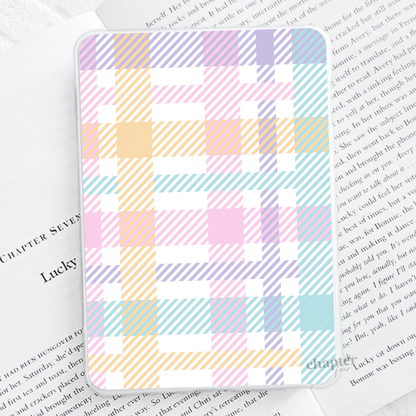 Pastel Plaid E-Reader Insert