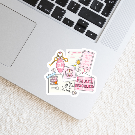 All Booked Mood Board Sticker