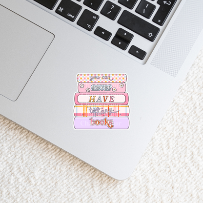 Stack of books sticker on a laptop
