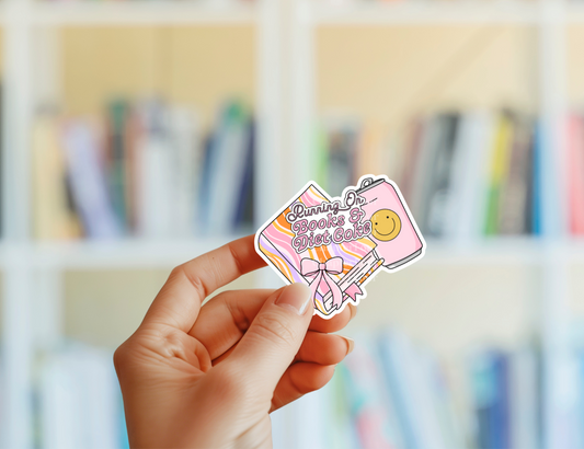 Running On Books & Diet Coke Sticker