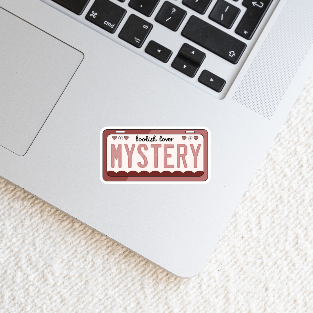 Bookish Lover Mystery Plate Sticker