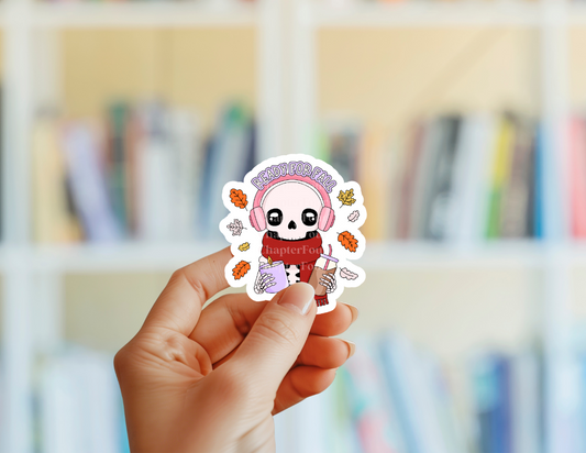 Ready For Fall Skeleton Sticker