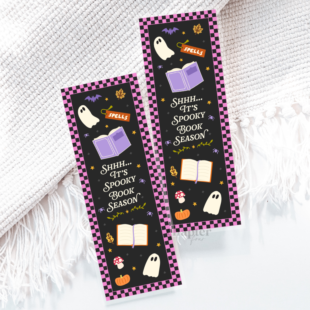 Shhh It's Spooky Book Season Bookmark