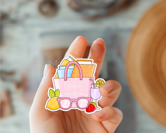 Bookish Vacation Sticker