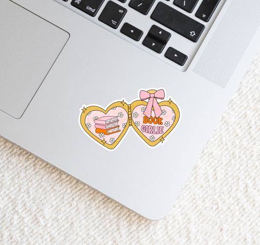 Book Girlie Locket Sticker