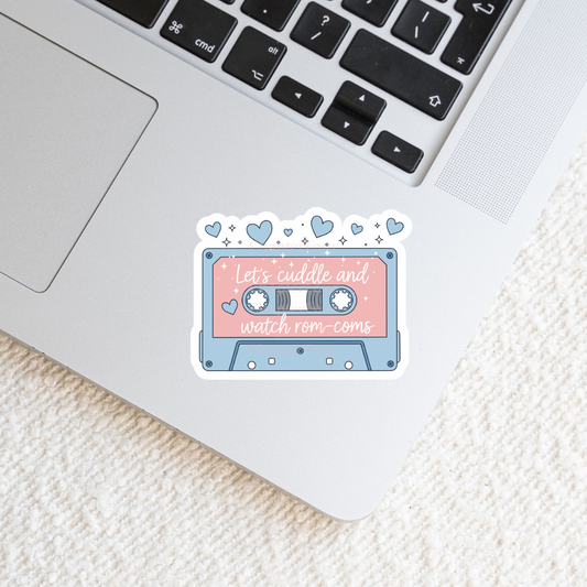 Let's Cuddle And Watch Rom-Coms Sticker