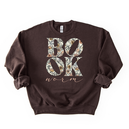 Floral Book Worm Crewneck