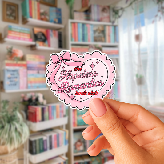 The Hopeless Romantics Book Club Heart Sticker