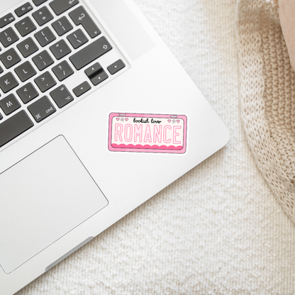 Bookish Lover Romance Plate Sticker