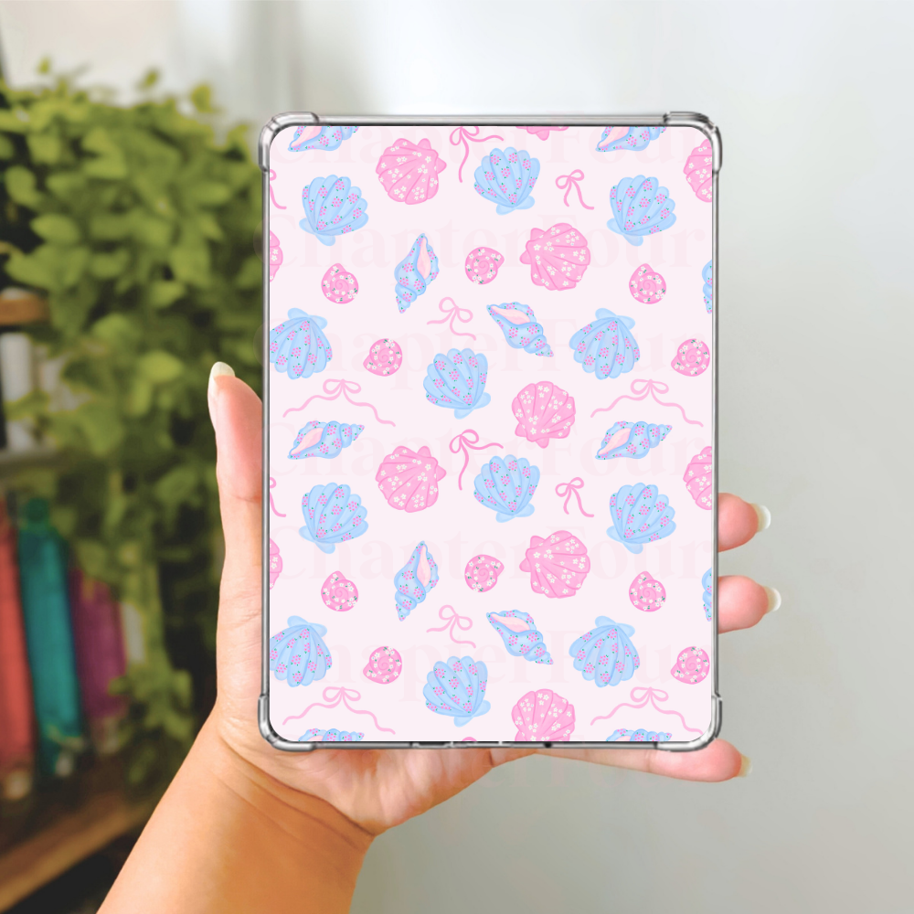 Blue & Pink Seashell E-Reader Insert